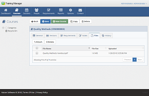 Course - Files tab Upload any type of file on the Files tab.