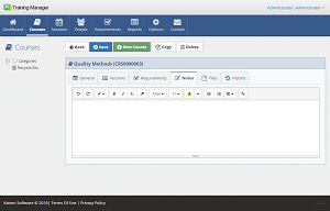 Asset - Files tab Enter rich text notes on the Notes tab.