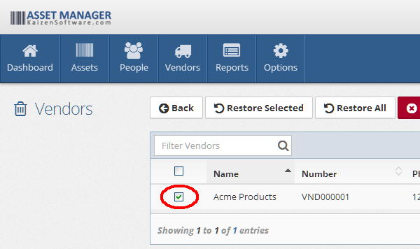 CheckTheVendorToRestore