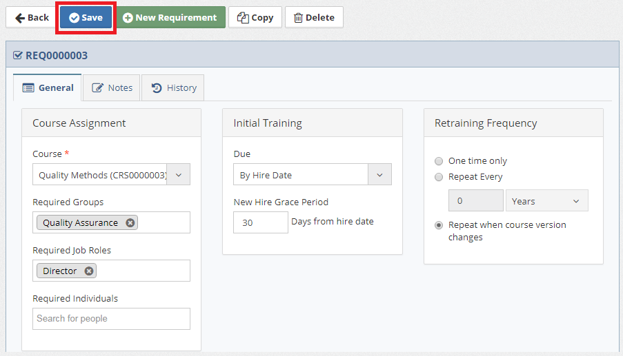 ClickSaveRequirement