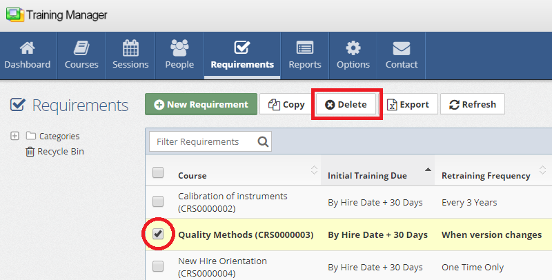 DeleteRequirement